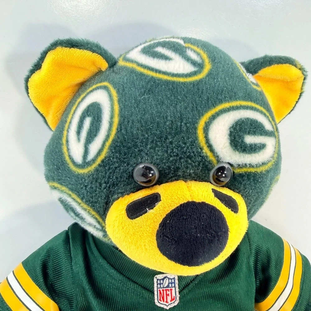 Build A Bear Green Bay Packers Teddy Bear Plush NFL Football Jersey 00 Logo NFL